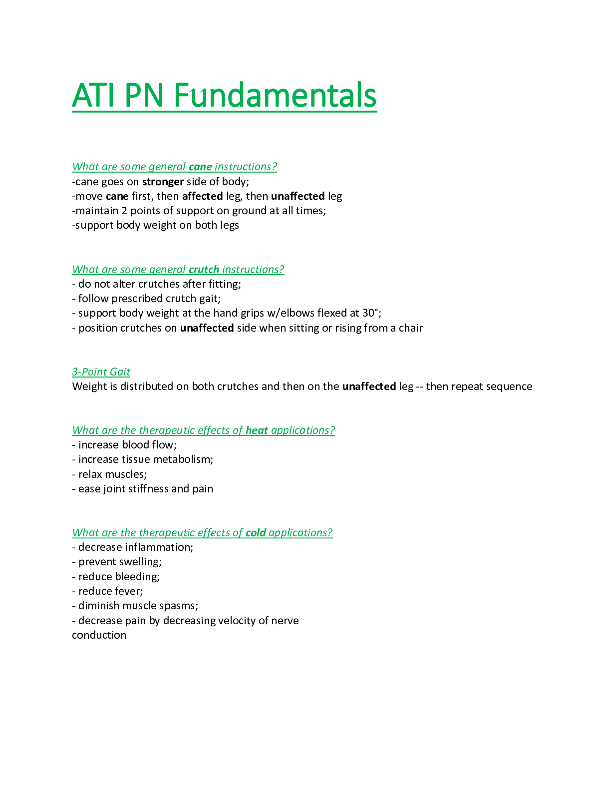 Preview of ATI PN Fundamentals Exam Review | Questions and Answers| LATEST 2021